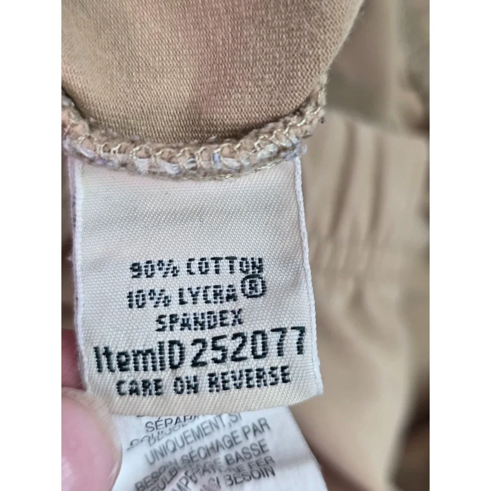 L.L. Bean Women's Jersey Pants‎ Size L Beige Tan Perfect Fit Straight Pull-On